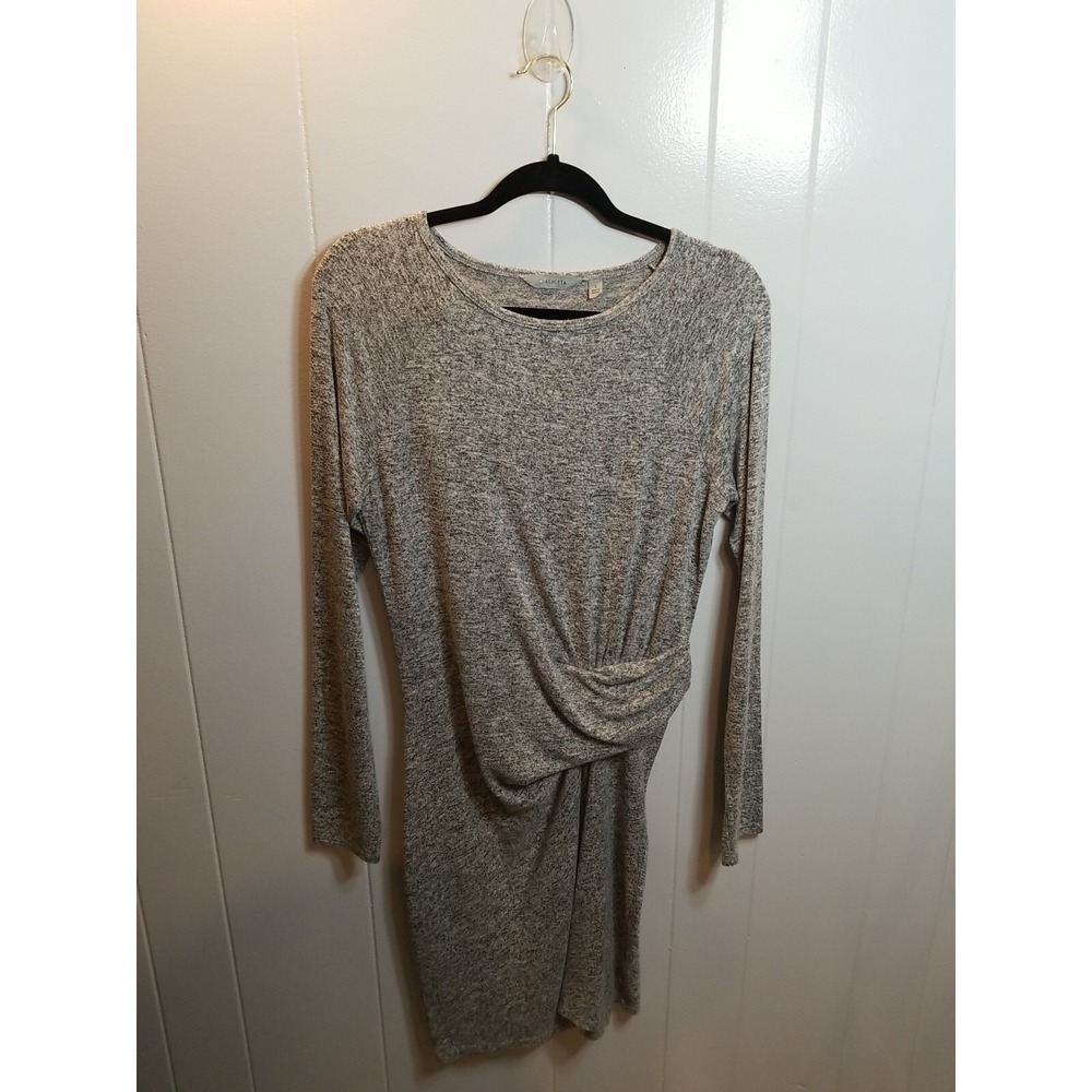 Athleta Womens S Heathered Gray Wrap Look Active‎ Mini Dress Athlesier Comfort